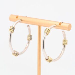 Vintage Sterling Silver Hoop Earrings